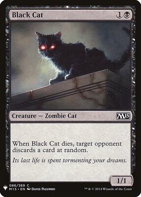 Black Cat card from The List Reprints