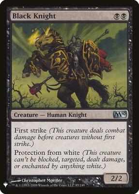 Black Knight card from The List Reprints