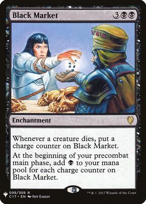 Black Market card from The List Reprints