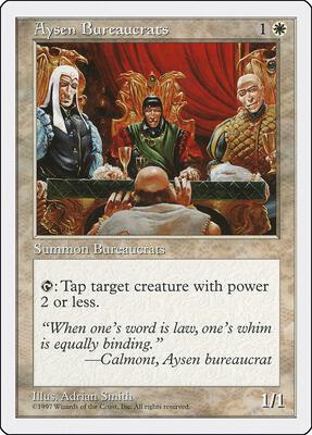 Aysen Bureaucrats card from Fifth Edition