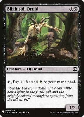 Blightsoil Druid card from The List Reprints
