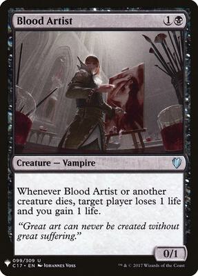 Blood Artist card from The List Reprints