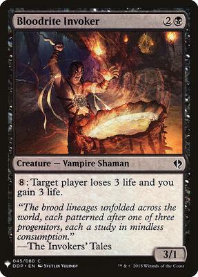 Bloodrite Invoker card from The List Reprints