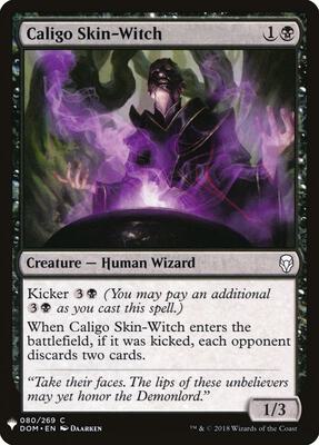 Caligo Skin-Witch card from The List Reprints