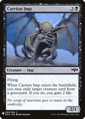 Carrion Imp card from The List Reprints