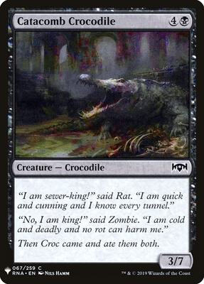 Catacomb Crocodile card from The List Reprints