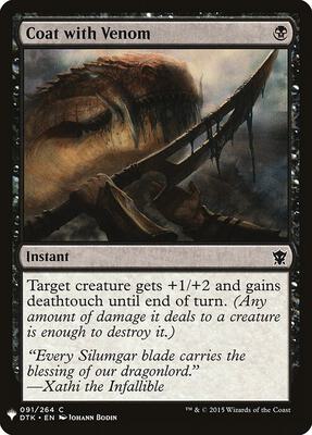 Coat with Venom card from The List Reprints