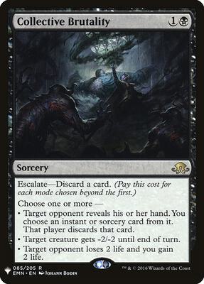Collective Brutality card from The List Reprints