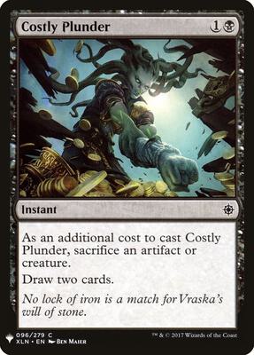 Costly Plunder card from The List Reprints