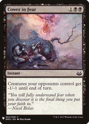 Cower in Fear card from The List Reprints