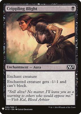 Crippling Blight card from The List Reprints
