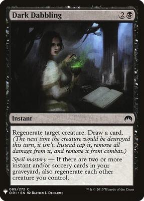 Dark Dabbling card from The List Reprints