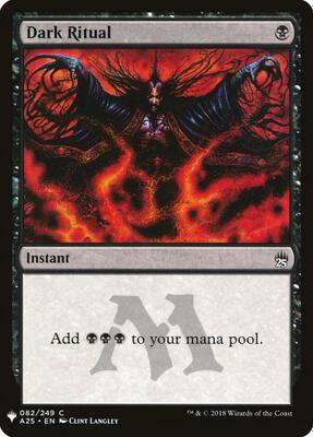 Dark Ritual (A25) card from The List Reprints