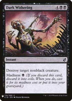 Dark Withering card from The List Reprints