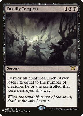 Deadly Tempest card from The List Reprints