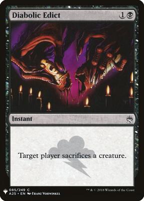 Diabolic Edict card from The List Reprints