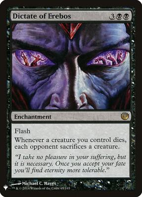 Dictate of Erebos card from The List Reprints