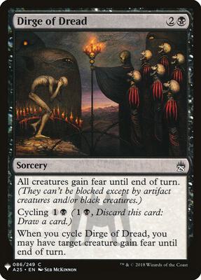 Dirge of Dread card from The List Reprints