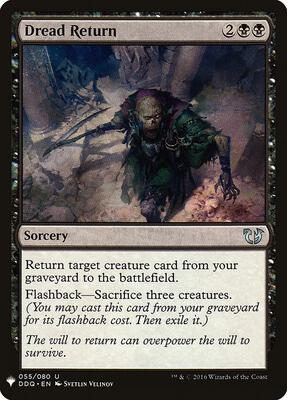 Dread Return card from The List Reprints