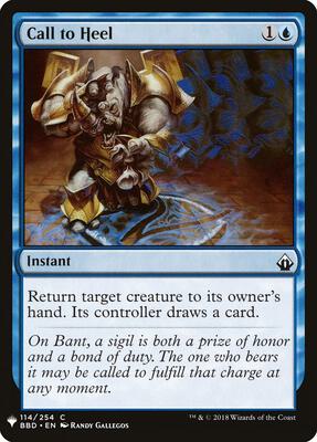 Call to Heel card from The List Reprints