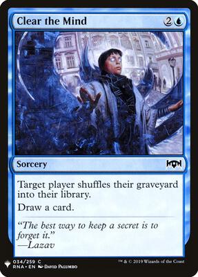 Clear the Mind card from The List Reprints