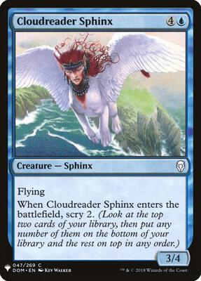 Cloudreader Sphinx card from The List Reprints