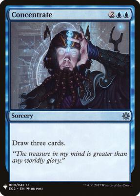 Concentrate card from The List Reprints