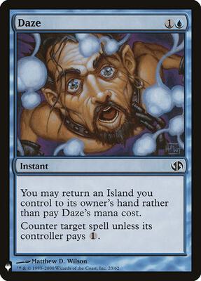 Daze card from The List Reprints