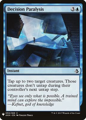 Decision Paralysis card from The List Reprints
