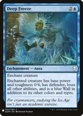Deep Freeze card from The List Reprints