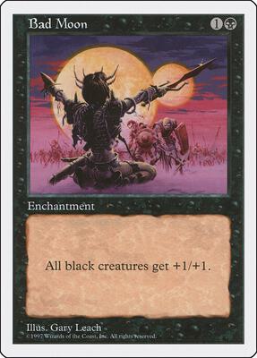 Bad Moon card from Fifth Edition