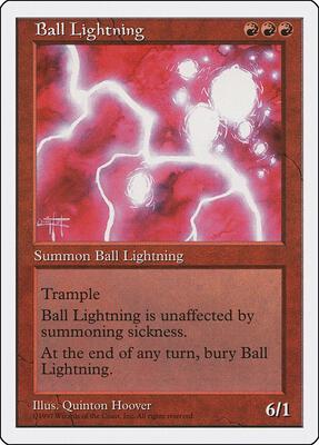 Ball Lightning card from Fifth Edition