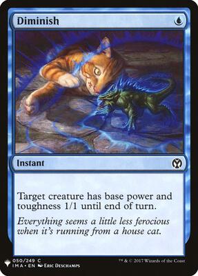 Diminish card from The List Reprints