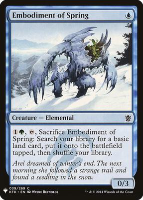 Embodiment of Spring card from The List Reprints