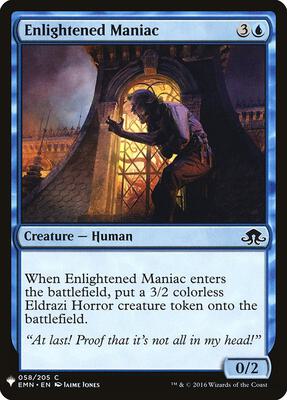 Enlightened Maniac card from The List Reprints