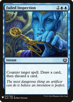 Failed Inspection card from The List Reprints