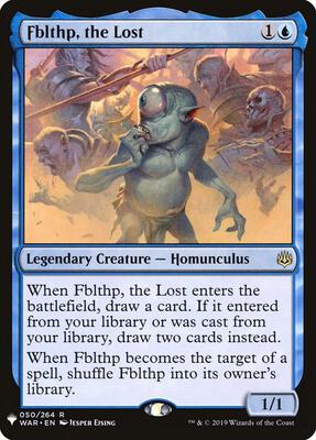 Fblthp, the Lost card from The List Reprints