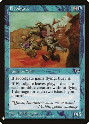 Floodgate card from The List Reprints