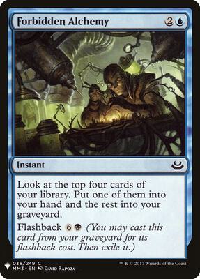 Forbidden Alchemy card from The List Reprints