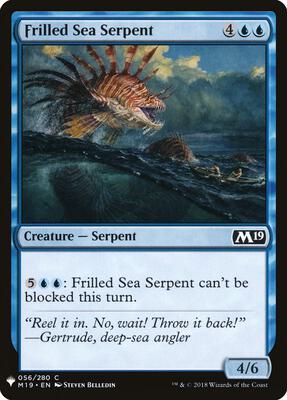 Frilled Sea Serpent card from The List Reprints