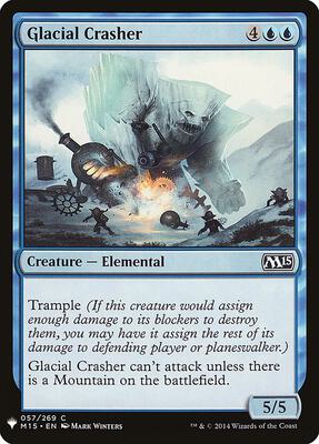 Glacial Crasher card from The List Reprints