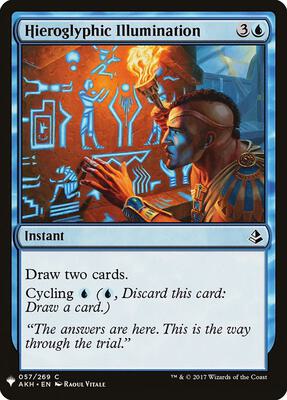 Hieroglyphic Illumination card from The List Reprints
