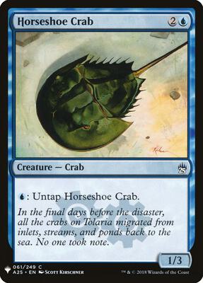Horseshoe Crab card from The List Reprints