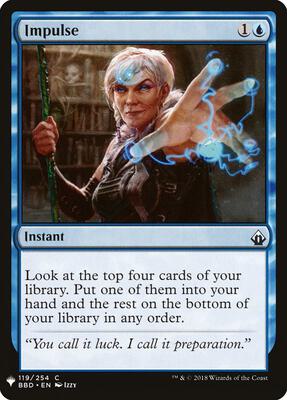Impulse card from The List Reprints