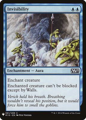 Invisibility card from The List Reprints