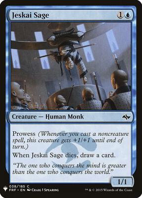 Jeskai Sage card from The List Reprints