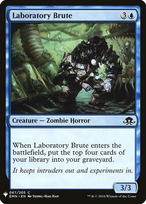Laboratory Brute card from The List Reprints