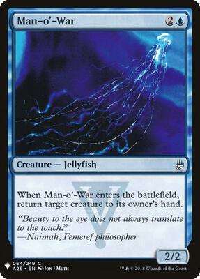 Man-o'-War (A25) card from The List Reprints