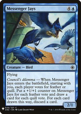 Messenger Jays card from The List Reprints