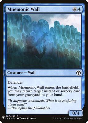Mnemonic Wall card from The List Reprints
